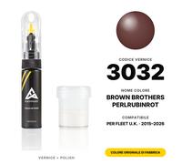 Vernice Ritocco Per Fleet U.k. 3032 Brown Brothers Perlrubinrot Set Graffi Auto