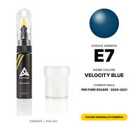 Vernice Ritocco Per Ford Escape E7 Velocity Blue Set Colore Originale Auto