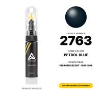Vernice Ritocco Per Ford Escort 2763 Petrol Blue Kit Colore Auto Originale Kit