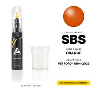 Vernice Ritocco Per Ford SBS Orange Set Kit Riparazione Graffi Auto Carrozzeria