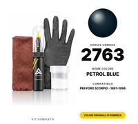 Vernice Ritocco Per Ford Scorpio 2763 Petrol Blue Completo Vernice Originale