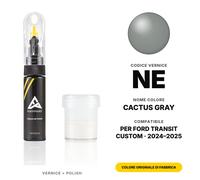 Vernice Ritocco Per Ford Transit Custom NE Cactus Gray Set Colore Auto
