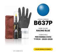 Vernice Ritocco Per Honda CIVIC Type R B637P Racing Blue Completo Ritocco Auto