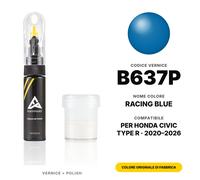 Vernice Ritocco Per Honda CIVIC Type R B637P Racing Blue Set Vernice Kit Auto