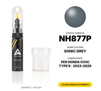 Vernice Ritocco Per Honda CIVIC Type R NH877P Sonic Grey Set Penna Ritocco