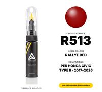 Vernice Ritocco Per Honda CIVIC Type R R513 Rallye Red Kit Graffi Ritocco