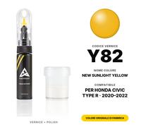 Vernice Ritocco Per Honda CIVIC Type R Y82 New Sunlight Yellow Set Carrozzeria