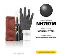 Vernice Ritocco Per Honda Pilot NH797M Modern Steel Completo Graffi Repair Kit