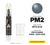 Vernice Ritocco Per Hyundai Kona PM2 Meta Blue Set Vernice Ritocco Pennino