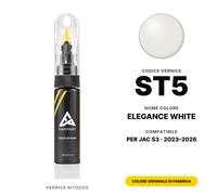 Vernice Ritocco Per JAC S3 ST5 Elegance White Kit Kit Riparazione Graffi