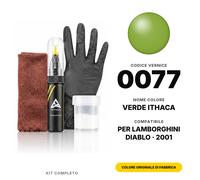 Vernice Ritocco Per Lamborghini Diablo 0077 Verde Ithaca Completo Colore Auto