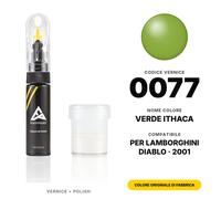 Vernice Ritocco Per Lamborghini Diablo 0077 Verde Ithaca Set Kit Ritocco Auto