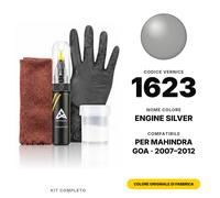 Vernice Ritocco Per Mahindra Goa 1623 Engine Silver Completo Graffi Repair Kit