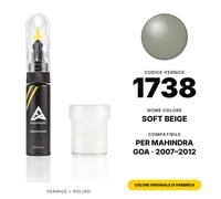 Vernice Ritocco Per Mahindra Goa 1738 Soft Beige Set Colore Originale Auto