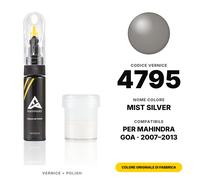 Vernice Ritocco Per Mahindra Goa 4795 Mist Silver Set Riparazione Graffi Auto