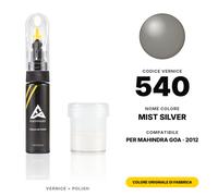 Vernice Ritocco Per Mahindra Goa 540 Mist Silver Set Ritocco Colore Originale