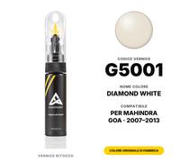 Vernice Ritocco Per Mahindra Goa G5001 Diamond White Kit Colore Originale Auto