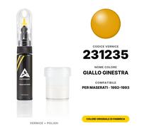 Vernice Ritocco Per Maserati 231235 Giallo Ginestra Set Kit Riparazione Graffi