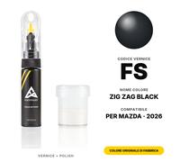 Vernice Ritocco Per Mazda FS Zig Zag Black Set Colore Originale Auto