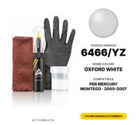 Vernice Ritocco Per Mercury Montego 6466/YZ Oxford White Completo Penna Ritocco