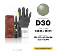 Vernice Ritocco Per Nissan Micra D30 Cocoon Green Completo Pennino Vernice