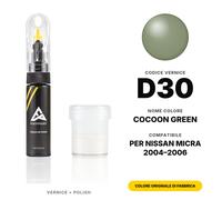 Vernice Ritocco Per Nissan Micra D30 Cocoon Green Set Colore Originale Auto