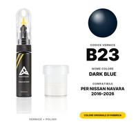 Vernice Ritocco Per Nissan Navara B23 Dark Blue Set Schegge Riparazione Auto