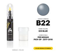 Vernice Ritocco Per Nissan Pick-Up B22 Ice Blue Set Penna Ritocco Carrozzeria