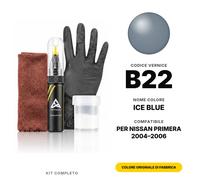 Vernice Ritocco Per Nissan Primera B22 Ice Blue Completo Colore Originale Auto