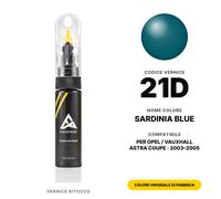 Vernice Ritocco Per Opel / Vauxhall Astra Coupe 21D Sardinia Blue Kit Kit Fix