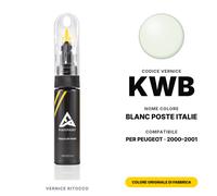 Vernice Ritocco Per Peugeot KWB Blanc Poste Italie Kit Kit Riparazione Graffi