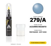 Vernice Ritocco Per Piaggio 279/A Azzurro Incanto Set Vernice Ritocco Pennino