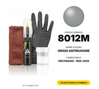 Vernice Ritocco Per Piaggio 8012M Grigio Antiruggine Completo Graffi Ritocco