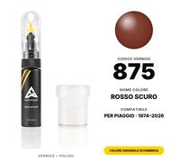 Vernice Ritocco Per Piaggio 875 Rosso Scuro Set Ritocco Colore Originale