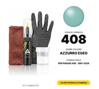Vernice Ritocco Per Piaggio Ape 408 Azzurro Egeo Completo Colore Originale Auto