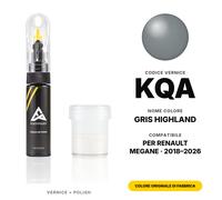 Vernice Ritocco Per Renault Megane KQA Gris Highland Set Kit Riparazione Graffi