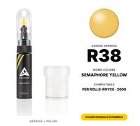 Vernice Ritocco Per Rolls-Royce R38 Semaphore Yellow Set Kit Riparazione Graffi