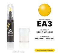 Vernice Ritocco Per Smart EA3 Hello Yellow Set Auto Graffi Riparazione Kit