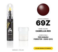 Vernice Ritocco Per Subaru Forester 69Z Camellia Red Set Kit Riparazione Graffi