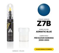 Vernice Ritocco Per Suzuki Samurai Z7B Adriatic Blue Set Colore Originale Auto