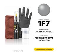 Vernice Ritocco Per Toyota RAV4 1F7 Prata Classic Completo Graffi Repair Kit