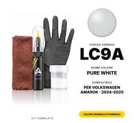 Vernice Ritocco Per Volkswagen Amarok LC9A Pure White Completo Colore Kit Auto