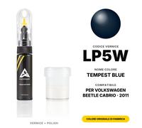 Vernice Ritocco Per Volkswagen Beetle Cabrio LP5W Tempest Blue Set Ritocco Auto