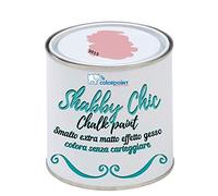 Vernice Shabby Chic CHALK PAINT 1 Litro - Pittura Extra Opaca - Colora senza Carteggiare - 22 COLORI VINTAGE (Rosa 3015)