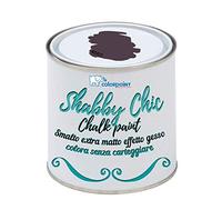 Vernice Shabby Chic CHALK PAINT 1 Litro - Pittura Extra Opaca - Colora senza Carteggiare - 22 COLORI VINTAGE (Prugna 4007)