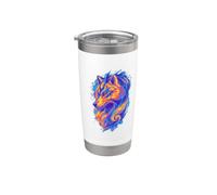 Vernice Splash Wolf Bicchiere termico in acciaio inox doppia parete