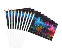 Vernice Splatter Sfondo Stampa Leggero Palmare Bandiera Doppio Lato Bandiere Partito Parata Home Decor Celebrazioni