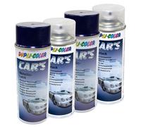 Vernice Spray Dupli 706844 Blu Lilla 2 x 400 ML + 2 X Vernice Trasparente 385858