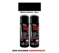 Vernice Spray per Paraurti Plastica Nero Effetto Goffrato 2 Pz Auto Moto VMD