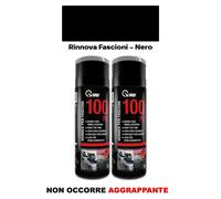 Vernice Spray per Paraurti Plastica Nero Rinnova Fascioni Auto Moto 2 Pz VMD